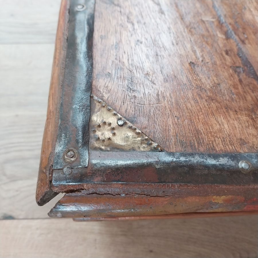 Lage bijzettafel / plantentafel teak 45,5*45,5*18 cm