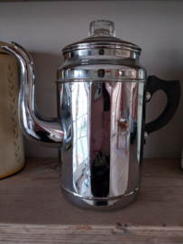 Oude zilverkleurige Bonnaad koffiepot 23,5 *11,5*21,5 cm
