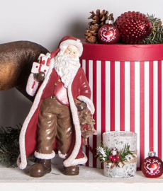 Decoratie kerstman met cadeaus (Clayre & Eef)