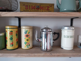 Oude zilverkleurige Bonnaad koffiepot 23,5 *11,5*21,5 cm
