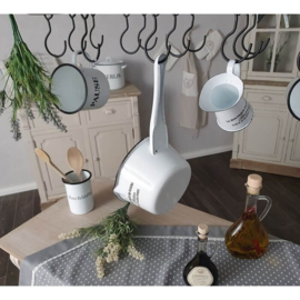 Emaille steelpan wit Ambiente Haus 51227