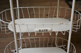 Rek manden wit "bath"(Clayre & Eef)