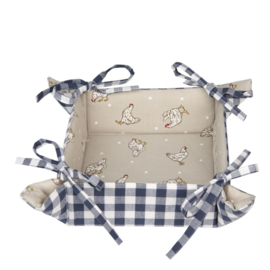 Broodmandje blauw geruit Clayre & Eef LCH47BL
