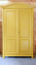 Tweedeurskast mosterdgeel 121,5*62*182  cm