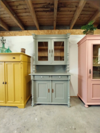 Oude buffetkast groengrijs  113,5*48*194,5 cm