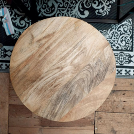 Bijzettafeltje teak metaal Varios ø42*48 cm