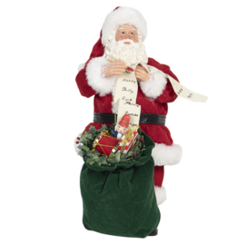 Decoratie kerstman met zak cadeaus (Clayre & Eef)