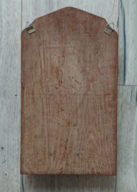 Oude houten kranten-en tijdschriftenhouder jaren '30  23,5* 3,5*40,5 cm