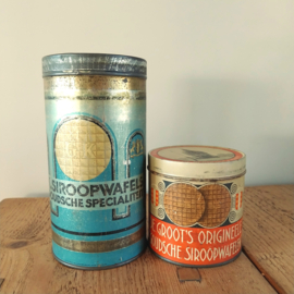 Oud siroopwafelblik Gouda  ø10,2*10,2cm
