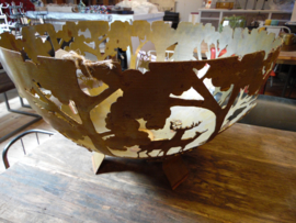 Vuurschaal lasercut roest Esschert Design