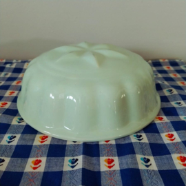 Oude mintgroene puddingvorm ster ø17,5*6 cm