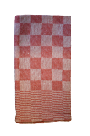 Theedoek rood wit geruit 65*65 cm