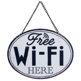 Tekstbordje Free Wifi (Clayre & Eef)