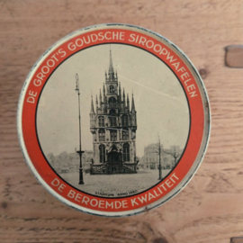 Oud siroopwafelblik Gouda  ø10,2*10,2cm