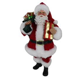 Decoratie kerstman met cadeaus (Clayre & Eef)