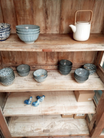 Vitrinekast boekenkast teak India 113*47 *159 cm