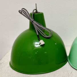 Oude scheepslamp groen  ø31,5*25 cm