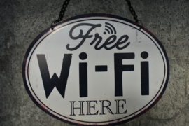 Tekstbordje Free Wifi (Clayre & Eef)