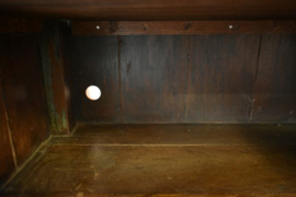 Oude rode vierdeurskast India teak 110,5* 59*186 cm