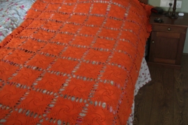 Oranje retro sprei gehaakt