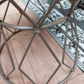 Bijzettafeltje teak metaal Varios ø42*48 cm