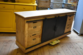 Dressoir / Tv-kast mangohout  en metaal  (Jama Trade)