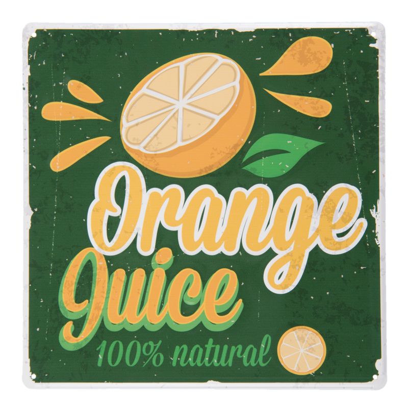 Wandbordje Orange Juice (Clayre & Eef)