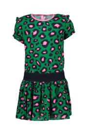 B.Nosy Dress with Leopard print and ruffle - Jade Leopard