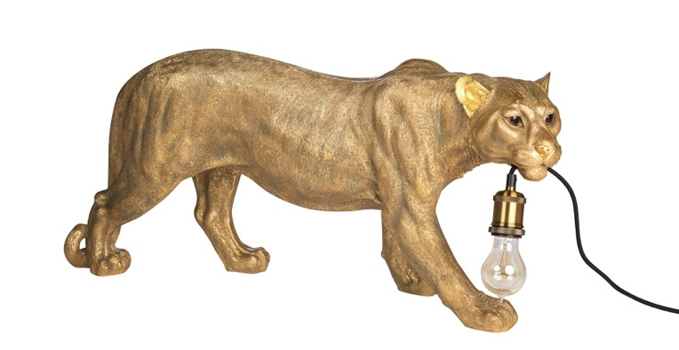 Luipaard lamp goud