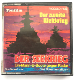 Nr.7578-- Super 8  Der Seekrieg oorlogs documentatie 1940 - 1945  ca.70 meter, zwartwit orgineel Duits geluid , in orginele doos