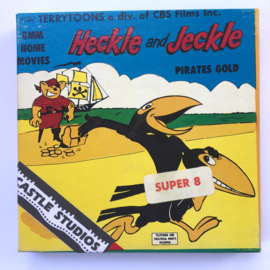 Nr.7067 --Super 8 Silent - Castle film Heckle and Jeckle Pirates Gold, goede kwaliteit zwartwit Silent ca 60 meter  in orginele doos