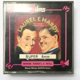 Nr.6997 --Super 8 -- Laurel en Hardy Where There's a Will ongeveer 60 meter zwartwit silent in orginele doos