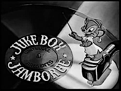 Nr.0457 --16mm-- Juke Box Jamboree (Short 1942) cartoon, zwartwit engels geluid op 120m.spoel en in doos