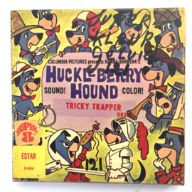 Nr.7567-- Super 8 SOUND,Huckle Berry Hound, Triky Trapper tekenfilm, ongeveer 50 meter, goed van kleur Engels geluid, in orginele doos