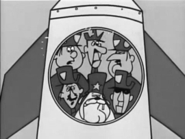 Nr.0434 -- 16mm Dick Tracy in Rocket Racket cartoon 1962 zwartwit met engels geluid op 120m. spoel en in doos