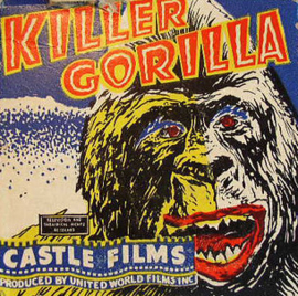 A0296 --16mm-- Castle film Killer Gorilla mooi zwartwit Engels gesproken speelduur ca. 10 minuten op spoel en in doos