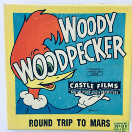 Nr.6915 --Super 8 Sound, Woody Woodpecker Round Trip to Mars, 60 meter  zwartwit silent, in de orginele doos