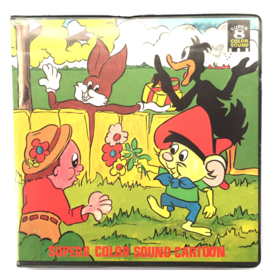 Nr.6662 --Super 8 Sound Warner Bros Loony Tunes Daffy Duck,Porkey  1: Dime to Rettire, 2: Dog Gone People, 120 meter kleur met Engels geluid in orginele  doos