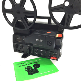 Nr.8724 -- prachtige Yelco Sound DS-810 MT voor Super 8 mm film met en zonder geluid, zware 150W halogeenlamp, 240m.spoelen,vele mogelijkheden, mooie zware professionele projector, heeft service beurt gehad, werkt prima , in orginele doos met handleiding