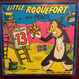 Nr.6798 -- Super 8 SOUND -- Little Roquefort and Percy in Friday the 13th kleur Engels gesproken 45 meter in orginele doos