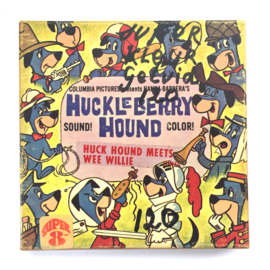 Nr.7573- Super 8 SOUND,Huckle Berry Hound, Huck Hound meets wee Willie,  tekenfilm, ongeveer 50 meter, goed van kleur Engels geluid, in orginele doos