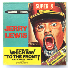 Nr.7055 --Super 8 Silent - Castle film Jerry Lewis You Vill See Which Way To The Front, goede kwaliteit zwartwit Silent ca 60 meter  in orginele doos