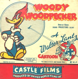K.292 -- Silid Wory Woody Wood Pecker zwartwit tekenfilm silent speelduur ca. 7 min. compleet op spoel en in doos