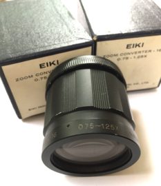 PL025 -- EIKI zoom converter - 16mm.  0.75 - 1.25x voor alle bestaande Kowa en Eiki lenzen