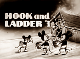 Nr.0364 --16mm.  Hook and Ladder Cartoon from 1932 Terrytoons studio's mooie orginele zwartwit copy met Engels geluid, op 120m.spoel en in doos