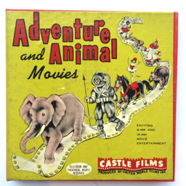 Nr.019 -- Normaal 8mm. silent-- Castle films, Adventure and Animal movie's Carnival in the Zoo, 60 meter zwartwit in orginele doos