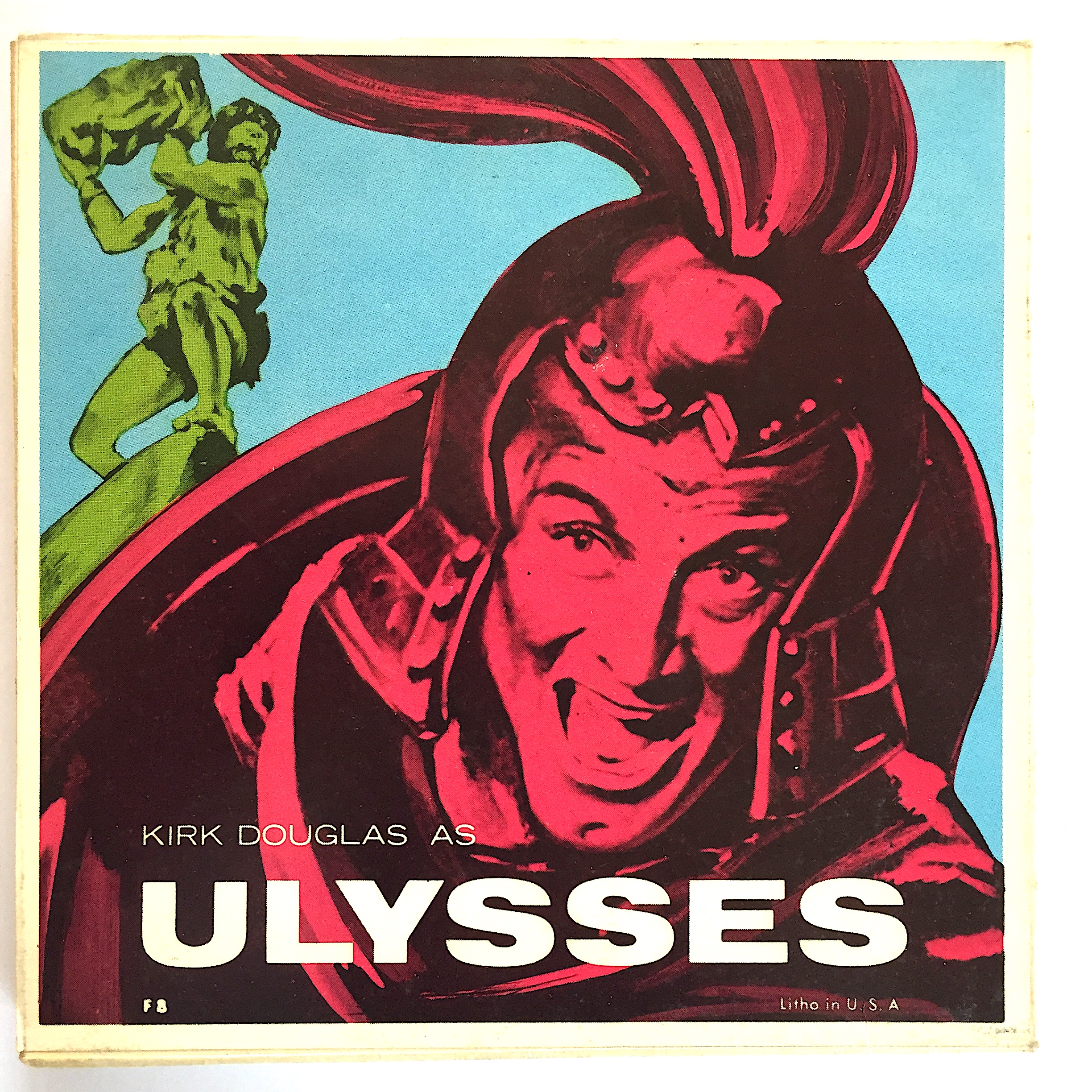 Nr.064 - Normaal 8mm. silent--Kirk Douglas Ulysses, Republic Pictures , 60 meter zwartwit silent op spoel en orginele doos