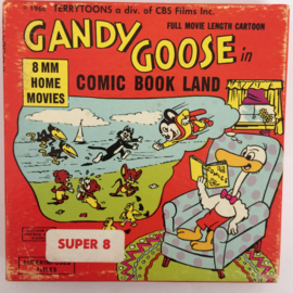 Nr.6841 - Super 8 -- Gandy Goose in Comic Book Land, zwartwit Silent in orginele fabrieks doos