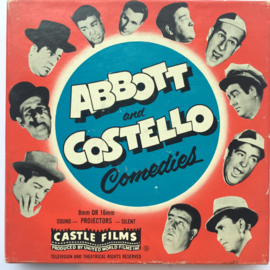 Nr.017--Normaal 8mm. Silent-- Castle films, Abbott And Costello , No Bull,s Please, 60 meter zwartwit in orginele doos