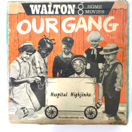 Nr.027 - Normaal 8mm. silent--Our Gang Hospital Highjinks Walton film, 60 meter zwartwit silent op spoel en orginele doos